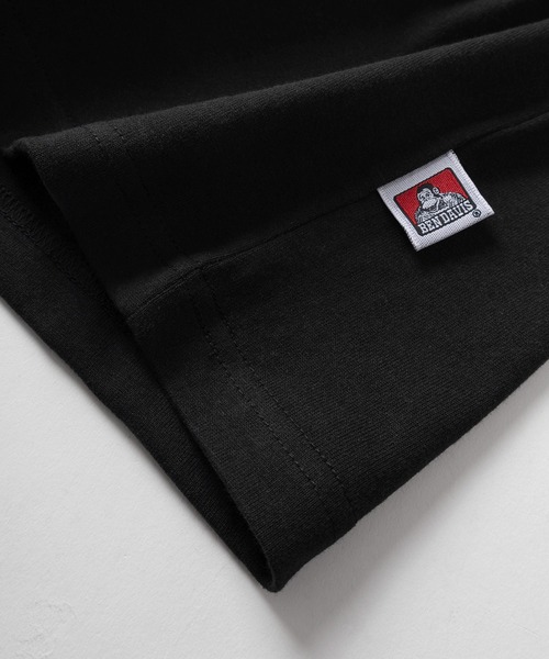 BEN DAVIS（ベンデイビス）の「【BEN DAVIS/ベンデイビス】ワンポイント ブランドロゴ＆バイカーロゴ スリーブ刺繍デザイン ビッグシルエット ロングスリーブTシャツ/ロンT（Tシャツ/カットソー・メンズ・ブラック/ダークオレンジ/パープル/ホワイト・XL/L/M）」の10枚目の写真