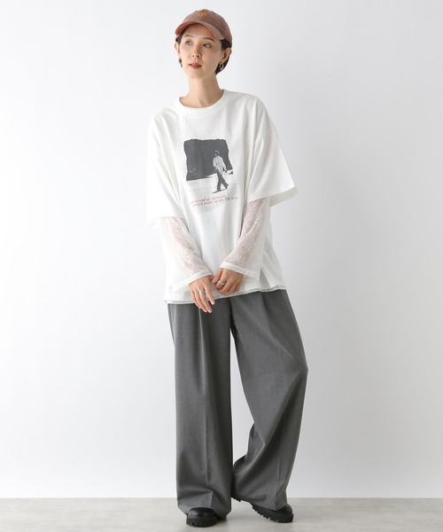 LEPSIM（レプシィム）の「レースロンT　140911（Tシャツ/カットソー・レディース・オフホワイト/ブラック・FREE）」の7枚目の写真