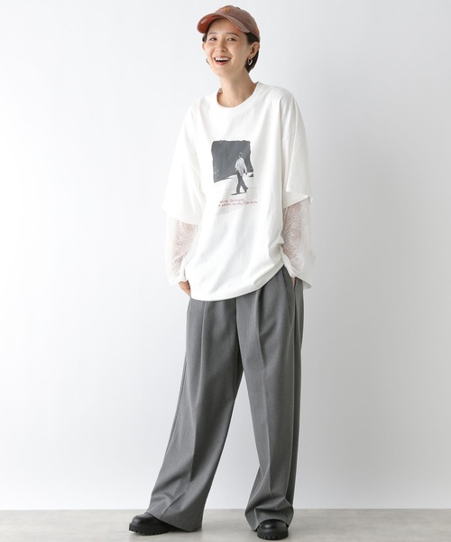 LEPSIM（レプシィム）の「レースロンT　140911（Tシャツ/カットソー・レディース・オフホワイト/ブラック・FREE）」の8枚目の写真