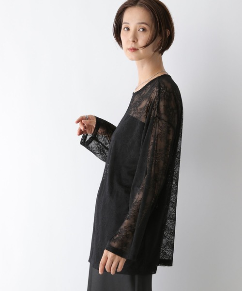 LEPSIM（レプシィム）の「レースロンT　140911（Tシャツ/カットソー・レディース・オフホワイト/ブラック・FREE）」の10枚目の写真