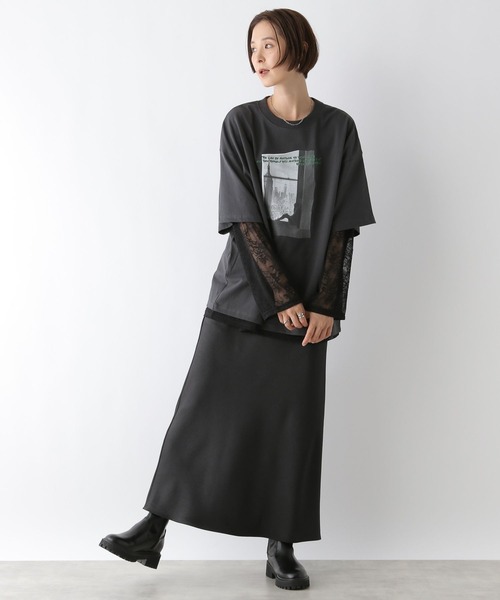 LEPSIM（レプシィム）の「レースロンT　140911（Tシャツ/カットソー・レディース・オフホワイト/ブラック・FREE）」の13枚目の写真