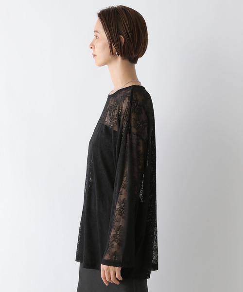 LEPSIM（レプシィム）の「レースロンT　140911（Tシャツ/カットソー・レディース・オフホワイト/ブラック・FREE）」の16枚目の写真