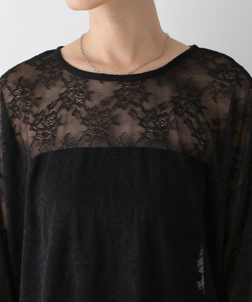 LEPSIM（レプシィム）の「レースロンT　140911（Tシャツ/カットソー・レディース・オフホワイト/ブラック・FREE）」の18枚目の写真