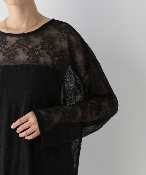 LEPSIM（レプシィム）の「レースロンT　140911（Tシャツ/カットソー・レディース・オフホワイト/ブラック・FREE）」の19枚目の写真