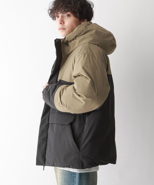 セール】【AIRTHERMAL/高機能中綿】切り替えマウンテンパーカー/フード