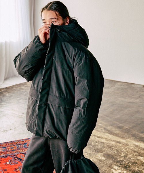 RAGEBLUE(レイジブルー)の「【AIRTHERMAL/高機能中綿】切り替えマウンテンパーカー/フードブルゾン(ダウンジャケット/コート・メンズ・グレー系その他/ベージュ系その他/ブラック・MEDIUM/LARGE/X-LARGE)」の13枚目の写真