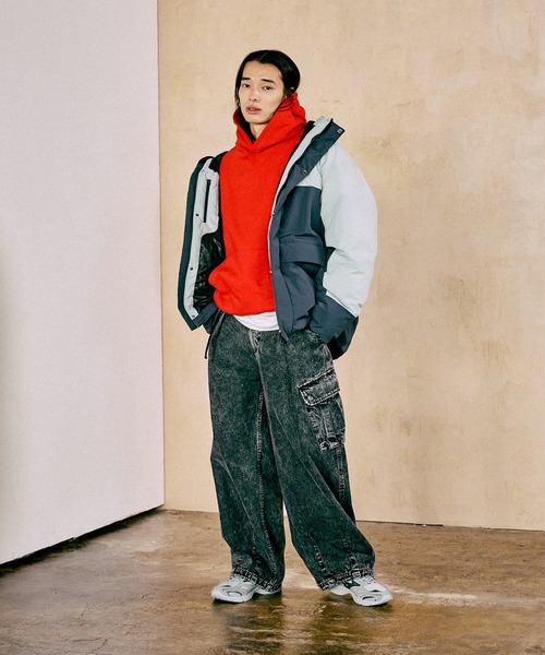 RAGEBLUE(レイジブルー)の「【AIRTHERMAL/高機能中綿】切り替えマウンテンパーカー/フードブルゾン(ダウンジャケット/コート・メンズ・グレー系その他/ベージュ系その他/ブラック・MEDIUM/LARGE/X-LARGE)」の18枚目の写真