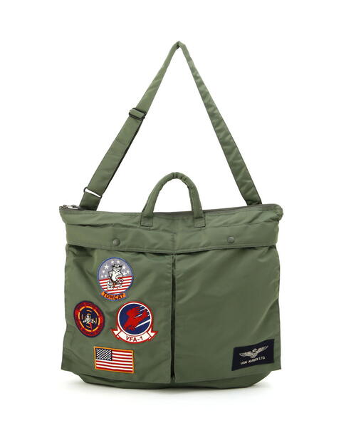 AVIREX(アヴィレックス)の「TOP GUN HELMET BAG / トップガン ヘルメット バッグ(トートバッグ・メンズ・その他10/ブラック・F)」の15枚目の写真