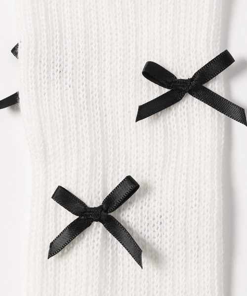 PAGEBOY（ページボーイ）の「リボンルーズソックス（その他小物・レディース・ブラック/オフホワイト・FREE）」の7枚目の写真