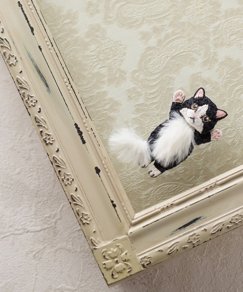 ばんざいねこ（ブローチ/コサージュ）｜Jolly Poupee（ジョリープッペ