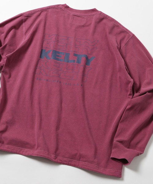 KELTY(ケルティ)の「【KELTY】Back Typo Logo L/S T-shirt KE24213102(Tシャツ/カットソー・メンズ・ダークグリーン/レッド系2/ブラック/アイボリー/ヘザーグレー/ネイビー・L/M)」の6枚目の写真