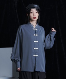 Ellno Loset（エルノロゼット）の「チャイナ刺繍ルーズシャツ（シャツ/ブラウス・メンズ）」
