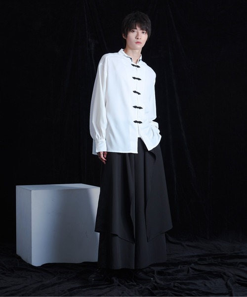 ブラウス シャツ 「ZOZO限定」ルーズチャイナシャツ レディース ZOZO限定】ルーズチャイナシャツ（シャツ/ブラウス）｜NANO