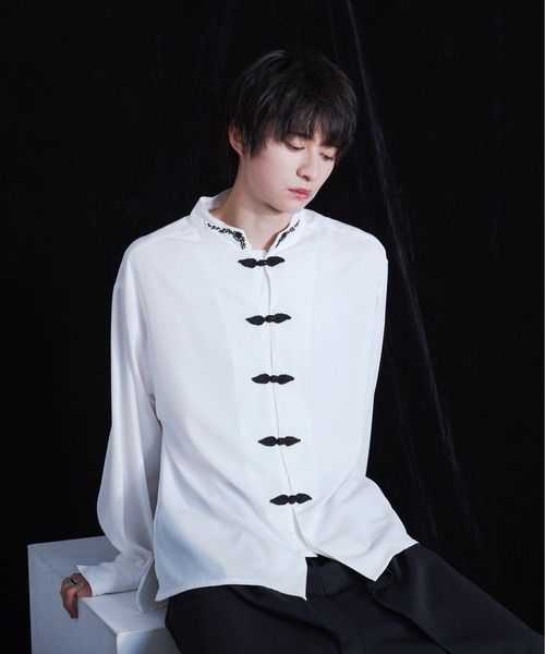 チャイナ刺繍ルーズシャツ（シャツ/ブラウス）｜Ellno Loset（エルノ