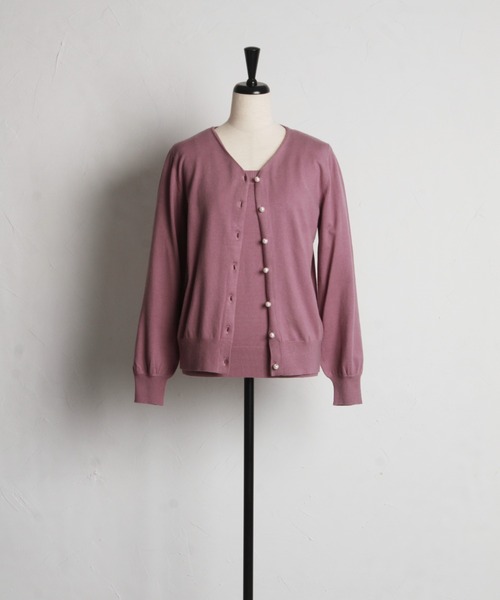 tocco closet（トッコ　クローゼット）の「【ZOZO限定】アンサンブルカーディガン（カーディガン/ボレロ・レディース・オフホワイト/ブラック/ブルーグレー/ピンク・M）」の8枚目の写真