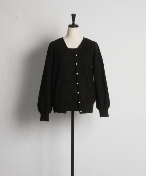 tocco closet（トッコ　クローゼット）の「【ZOZO限定】アンサンブルカーディガン（カーディガン/ボレロ・レディース・オフホワイト/ブラック/ブルーグレー/ピンク・M）」の10枚目の写真