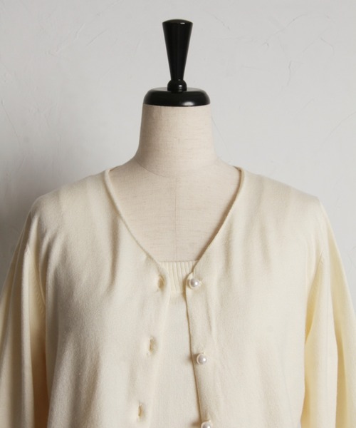 tocco closet（トッコ　クローゼット）の「【ZOZO限定】アンサンブルカーディガン（カーディガン/ボレロ・レディース・オフホワイト/ブラック/ブルーグレー/ピンク・M）」の21枚目の写真