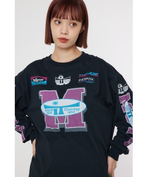 RODEO CROWNS WIDE BOWL(ロデオクラウンズワイドボウル)の「INTREPID YOUTH MOTOR L/S Tシャツ(Tシャツ/カットソー・レディース・オフホワイト/ブルー/ブラック/イエロー・MEDIUM/LARGE)」の3枚目の写真