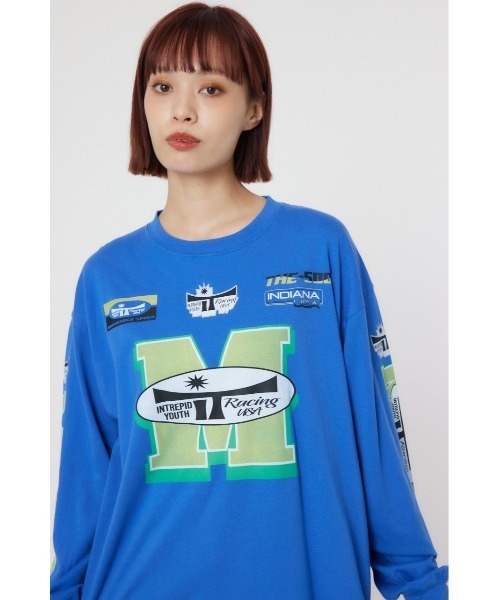 RODEO CROWNS WIDE BOWL(ロデオクラウンズワイドボウル)の「INTREPID YOUTH MOTOR L/S Tシャツ(Tシャツ/カットソー・レディース・オフホワイト/ブルー/ブラック/イエロー・MEDIUM/LARGE)」の5枚目の写真