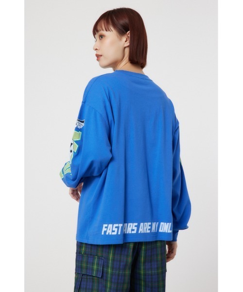 RODEO CROWNS WIDE BOWL(ロデオクラウンズワイドボウル)の「INTREPID YOUTH MOTOR L/S Tシャツ(Tシャツ/カットソー・レディース・オフホワイト/ブルー/ブラック/イエロー・MEDIUM/LARGE)」の7枚目の写真