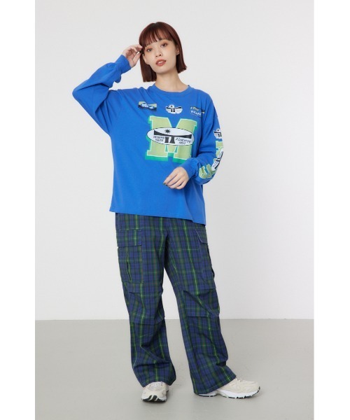 RODEO CROWNS WIDE BOWL(ロデオクラウンズワイドボウル)の「INTREPID YOUTH MOTOR L/S Tシャツ(Tシャツ/カットソー・レディース・オフホワイト/ブルー/ブラック/イエロー・MEDIUM/LARGE)」の8枚目の写真