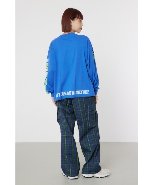 RODEO CROWNS WIDE BOWL(ロデオクラウンズワイドボウル)の「INTREPID YOUTH MOTOR L/S Tシャツ(Tシャツ/カットソー・レディース・オフホワイト/ブルー/ブラック/イエロー・MEDIUM/LARGE)」の9枚目の写真