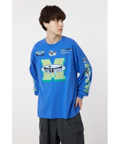 RODEO CROWNS WIDE BOWL(ロデオクラウンズワイドボウル)の「INTREPID YOUTH MOTOR L/S Tシャツ(Tシャツ/カットソー・レディース・オフホワイト/ブルー/ブラック/イエロー・MEDIUM/LARGE)」の11枚目の写真