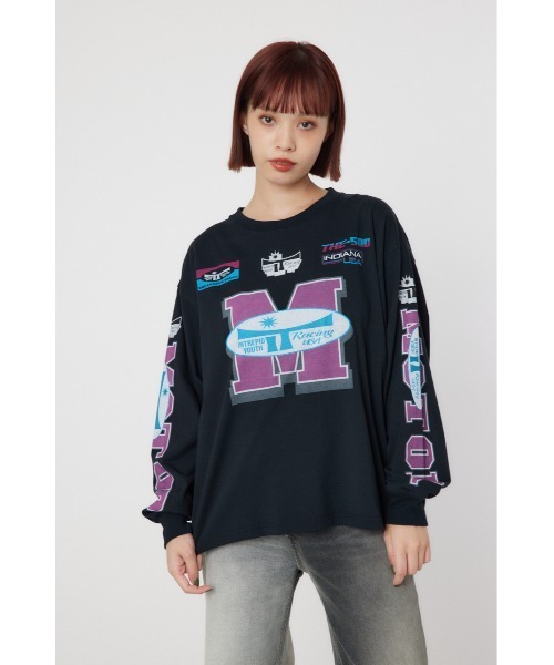 RODEO CROWNS WIDE BOWL(ロデオクラウンズワイドボウル)の「INTREPID YOUTH MOTOR L/S Tシャツ(Tシャツ/カットソー・レディース・オフホワイト/ブルー/ブラック/イエロー・MEDIUM/LARGE)」の16枚目の写真