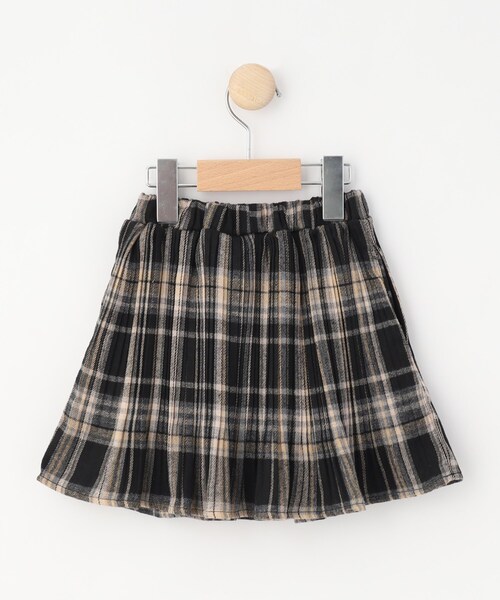 SHOO・LA・RUE（シューラルー）の「◆【110-140cm】クマチャーム付きチェックプリーツスカート（スカート・キッズ・ブルー系6/ブラック系1・11/12/13/14）」の3枚目の写真