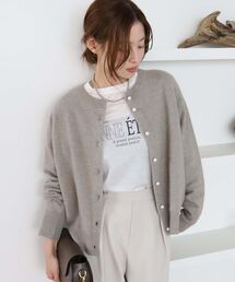 チャイニーズラクーンウール2WAYパールボタンニット