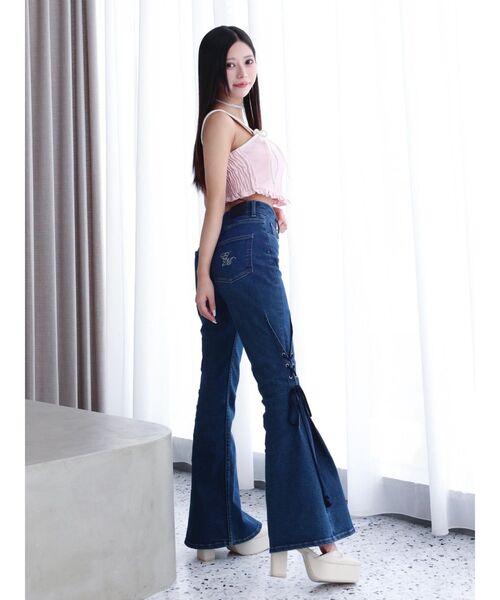 EATME(イートミー)の「リボンビスチェ(セットアップ可能)(キャミソール・レディース・ブラック/ピンク・FREE)」の11枚目の写真