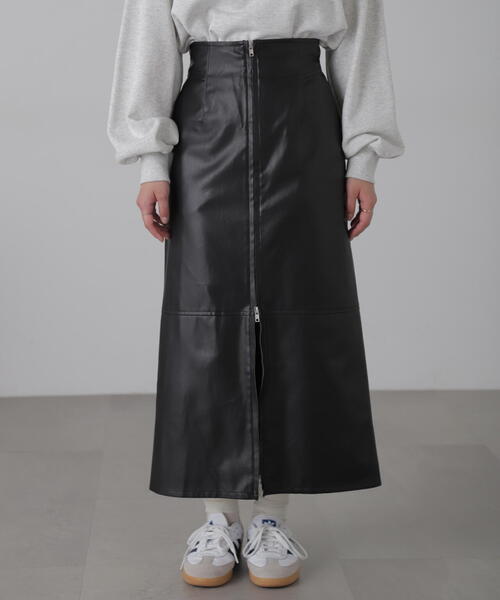 ◇フロントジップナロースカート スカート 