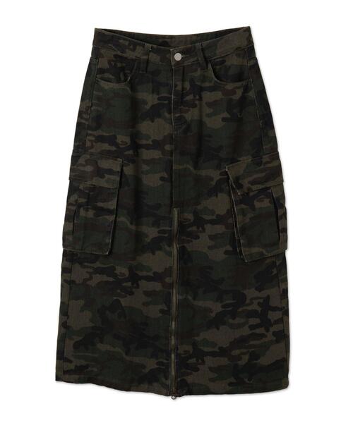 dispark（ディスパーク）の「DISPARK/カモフラジップカーゴスカート（スカート・レディース・カーキ・FREE）」の8枚目の写真