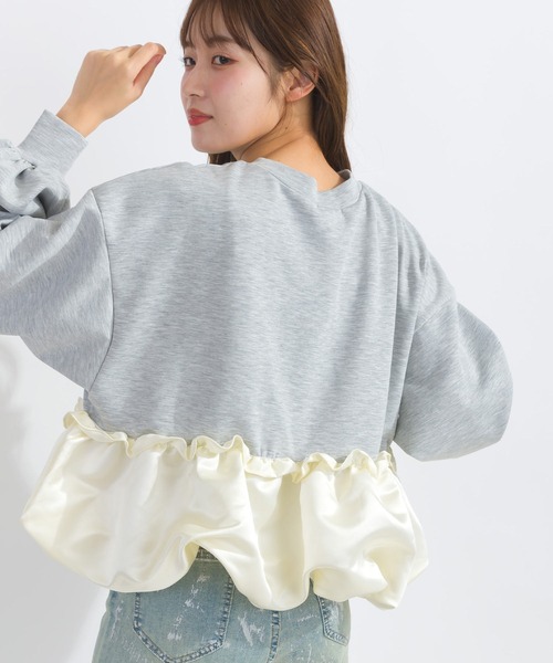 PICCIN（ピッチン）の「【WEB限定】裾バルーン切り替えプルオーバー（スウェット・レディース・ライトグレー/ブラック/オフホワイト・M/L）」の19枚目の写真