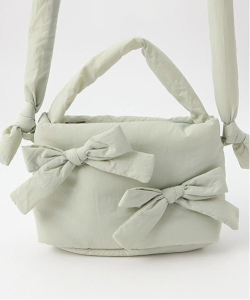 petit main（プティマイン）の「リボンパデットショルダーバッグ（ショルダーバッグ・キッズ・ライトピンク/アイボリー/ライトグリーン・FREE）」の8枚目の写真