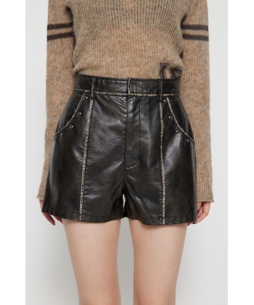 LAGUA GEM RIB KNIT ショートパンツ　ラグアジェム LAGUA GEM | BORDER KNIT ショートパンツ (ショートパンツ