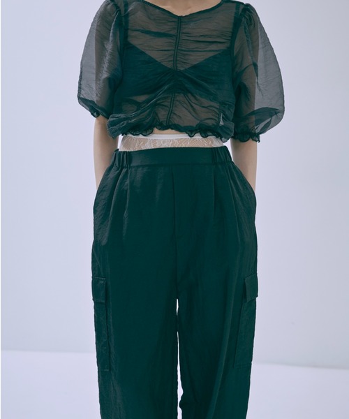EN NEUME（エンノイム）の「【Set Up】Nylon Twill Cargo Pants（カーゴパンツ・レディース・ブラック/グレー/モカ・FREE）」の2枚目の写真