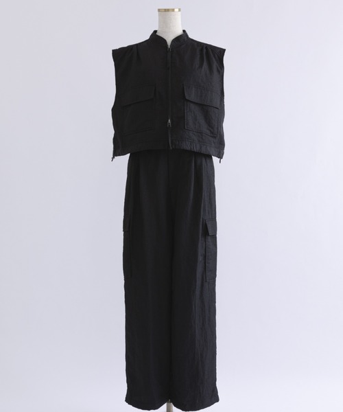 EN NEUME（エンノイム）の「【Set Up】Nylon Twill Cargo Pants（カーゴパンツ・レディース・ブラック/グレー/モカ・FREE）」の4枚目の写真