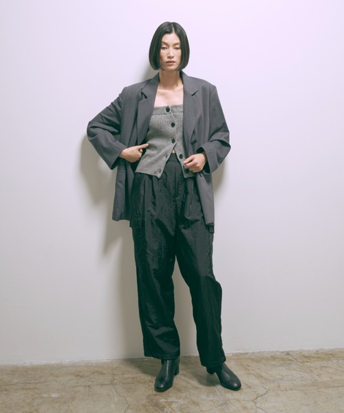 EN NEUME（エンノイム）の「【Set Up】Nylon Twill Cargo Pants（カーゴパンツ・レディース・ブラック/グレー/モカ・FREE）」の17枚目の写真
