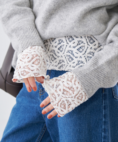 追加2》ペイズリー ストレッチレースプルオーバー（Tシャツ/カットソー