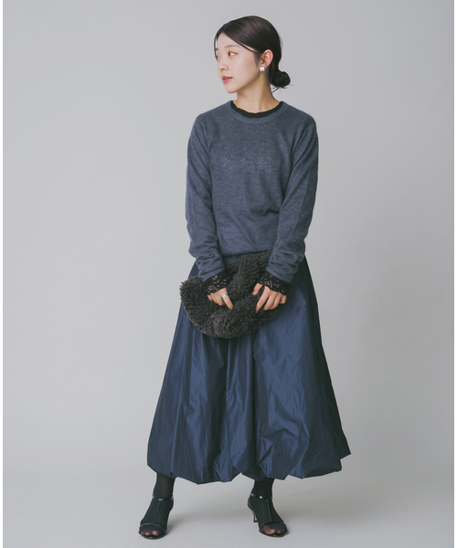 追加2》ペイズリー ストレッチレースプルオーバー（Tシャツ/カットソー