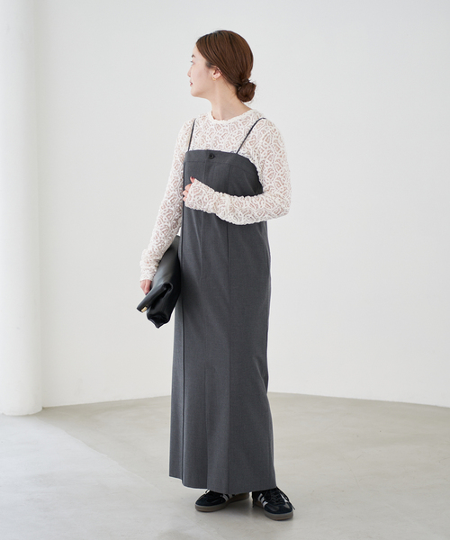 IENA (イエナ) ペイズリー ストレッチレースプルオーバー ブラック FREE 追加2》ペイズリー ストレッチレースプルオーバー（Tシャツ/カットソー