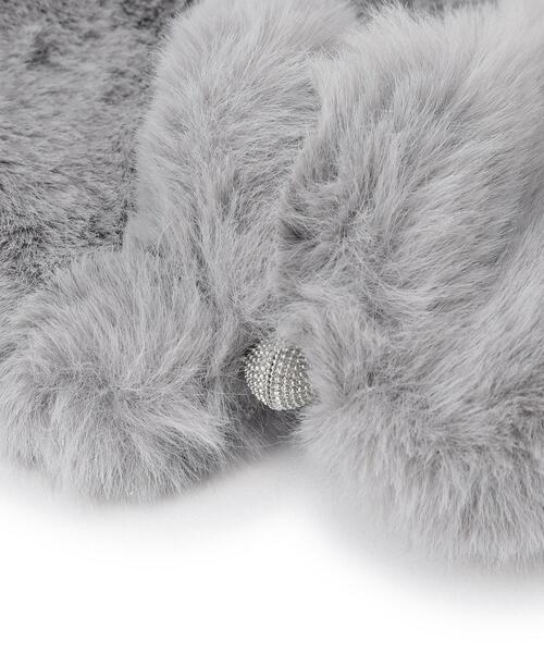 SHOO・LA・RUE（シューラルー）の「◆上品に大人可愛く マグネットフェイクファープチティペット（ストール/ショール・レディース・アイボリー/ブラック/ブラウン系その他/グレー・00）」の8枚目の写真