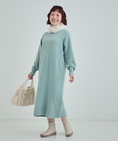 SHOO・LA・RUE（シューラルー）の「◆上品に大人可愛く マグネットフェイクファープチティペット（ストール/ショール・レディース・アイボリー/ブラック/ブラウン系その他/グレー・00）」の10枚目の写真