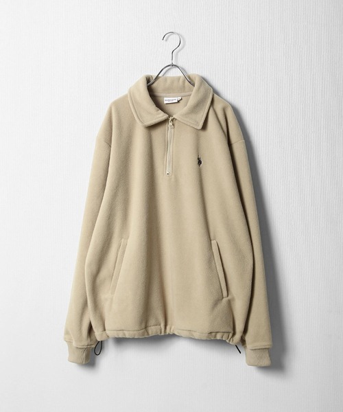U.S. POLO ASSN.(ユーエスポロアッスン)の「【U.S. POLO ASSN.】 ワンポイント ロゴ刺繍 フリース ハーフジップ アノラック トレーナー(スウェット・メンズ・ボルドー/ベージュ/ネイビー/杢グレー/ブラック・MEDIUM/LARGE/X-LARGE)」の13枚目の写真