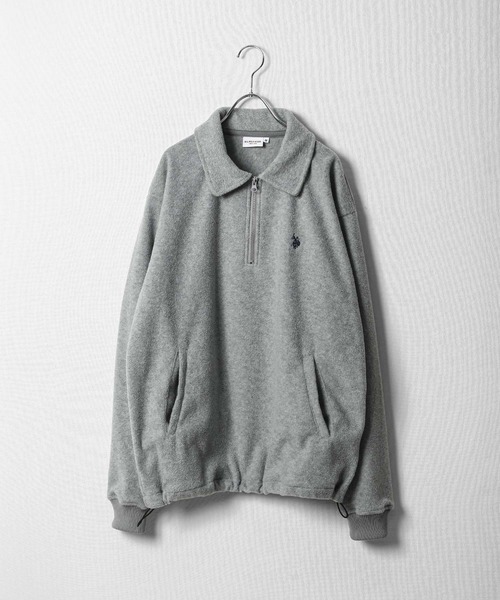 U.S. POLO ASSN.(ユーエスポロアッスン)の「【U.S. POLO ASSN.】 ワンポイント ロゴ刺繍 フリース ハーフジップ アノラック トレーナー(スウェット・メンズ・ボルドー/ベージュ/ネイビー/杢グレー/ブラック・MEDIUM/LARGE/X-LARGE)」の12枚目の写真