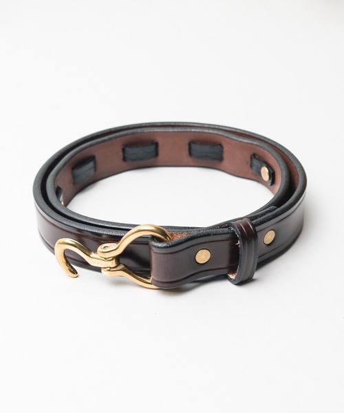 TORY LEATHER(トリーレザー)の「●TORY LEATHER●HAVANA BRIDLE LEATHER CREASED BELT WITH A COLLAPSIBLE BRASS HOOF PICK(ベルト・レディース・ブラウン・28inch)」の1枚目の写真