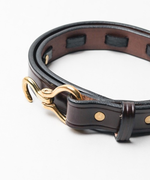 TORY LEATHER(トリーレザー)の「●TORY LEATHER●HAVANA BRIDLE LEATHER CREASED BELT WITH A COLLAPSIBLE BRASS HOOF PICK(ベルト・レディース・ブラウン・28inch)」の2枚目の写真