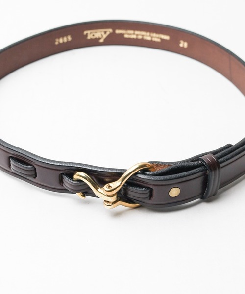 TORY LEATHER(トリーレザー)の「●TORY LEATHER●HAVANA BRIDLE LEATHER CREASED BELT WITH A COLLAPSIBLE BRASS HOOF PICK(ベルト・レディース・ブラウン・28inch)」の5枚目の写真