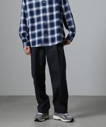 オイルドライク ワイドタックパンツ